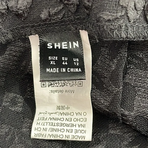 SHEIN 3 Piece Set Privé Solid Cami Top & Shorts & Single Button Blazer Black XL - Picture 12 of 15